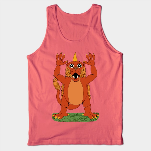 Cute Leonine Monster Tank Top by AzureLionProductions